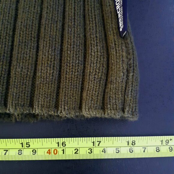 Abercrombie & Fitch SZ M Olive Green Cotton Men's Muscle V-Neck Pullover Sweater - Picture 10 of 11